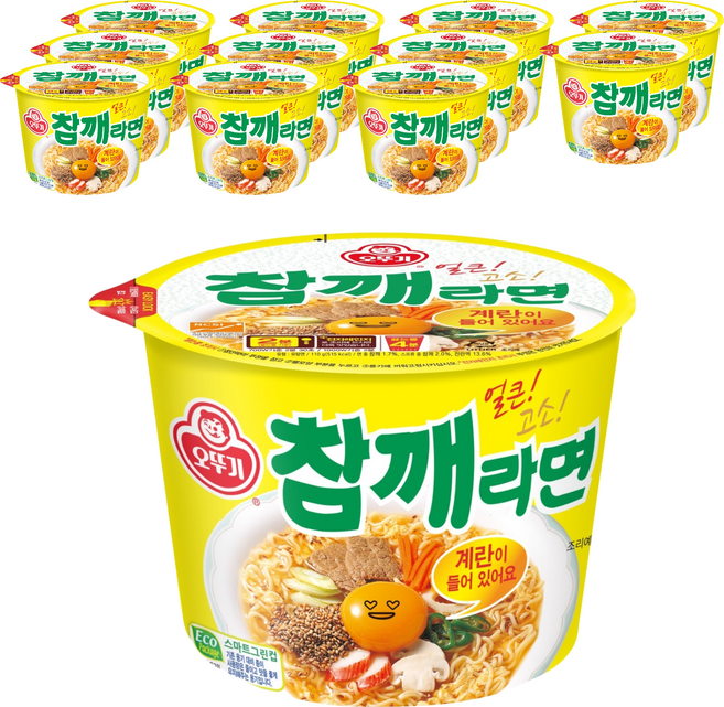 오뚜기 참깨라면 용기 110g, 12개