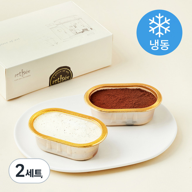 아티제 미니 티라미수 2종 세트 (냉동), 205g, 2세트