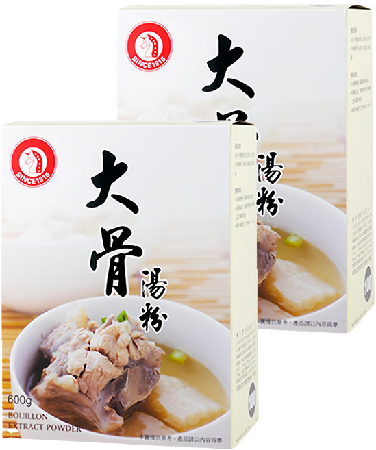 飛馬 大骨湯粉, 600g, 2盒