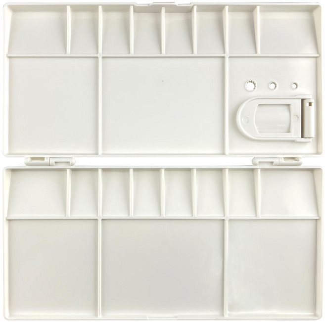 EYM-H3 AP21格水彩塑料調色盤20*10CM, 1入