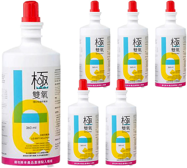 台裕 極雙氧隱形眼鏡保養液, 360ml, 6瓶