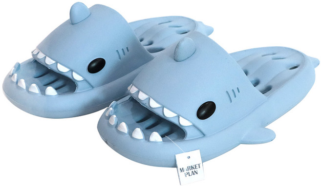 마켓플랜 상어 욕실화, 블루, 1개