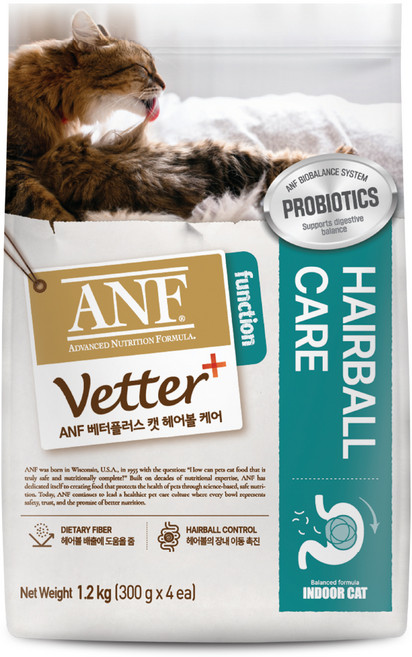 ANF 베터플러스 캣 기능성 사료, 헤어볼+장건강, 1.2kg, 1개