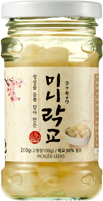 이엔푸드 미니락교 유리병, 200g, 1개