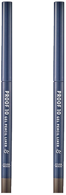 에뛰드 프루프10 젤 방수 오토펜슬 라이너 0.3g, 2호 다크 카카오, 2개