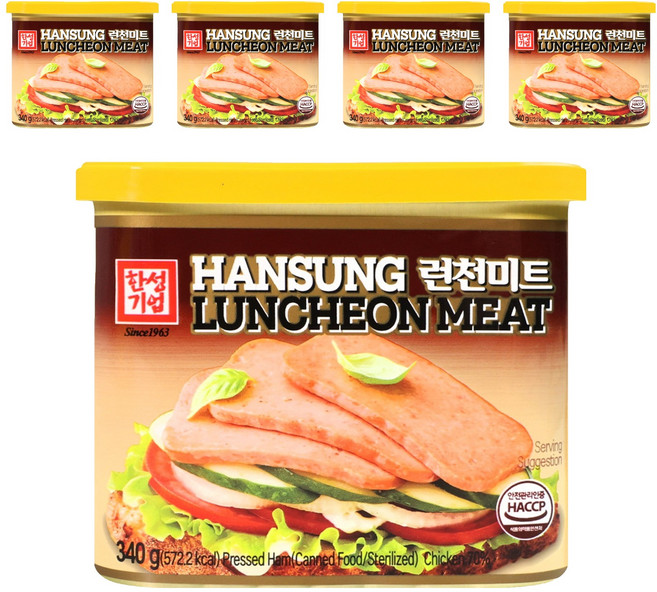 HANSUNG ENTERPRISE 韓式經典午餐肉, 5罐, 340g
