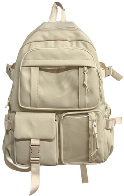 ROYALLIN 蘿林嚴選 韓版休閒大容量雙肩包 尼龍材質, 白色, 1個