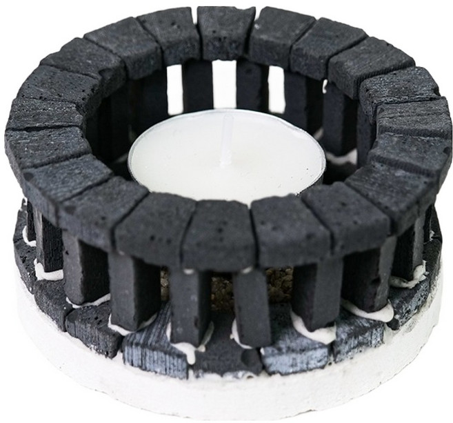 리얼브릭 DIY 미니어처 캠프파이어 O, 블랙, 1개