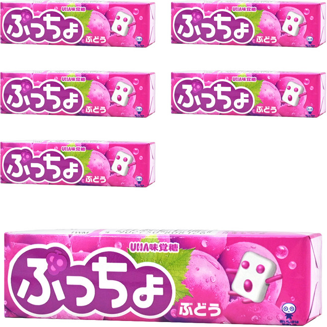 UHA 味覺糖 普超條糖 葡萄味, 50g, 6條