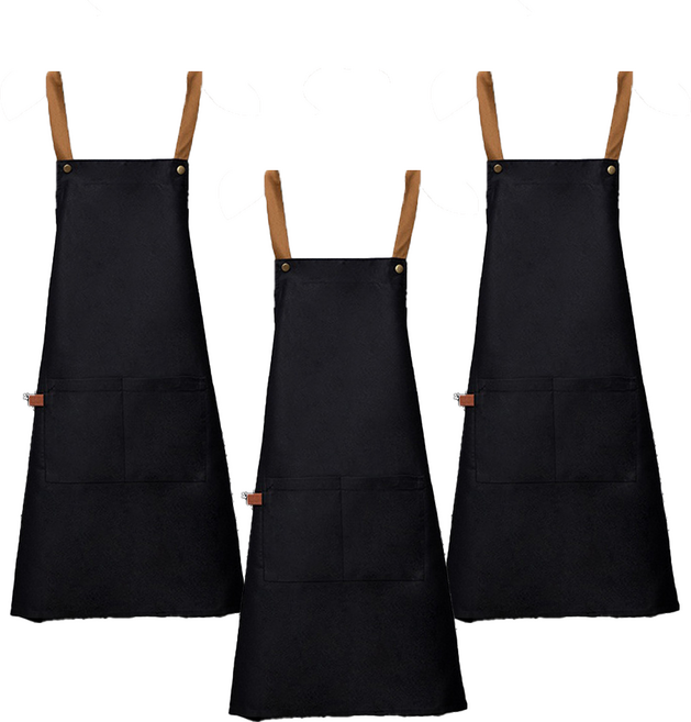 掛脖圍裙 A05 170g, 黑色, 3件