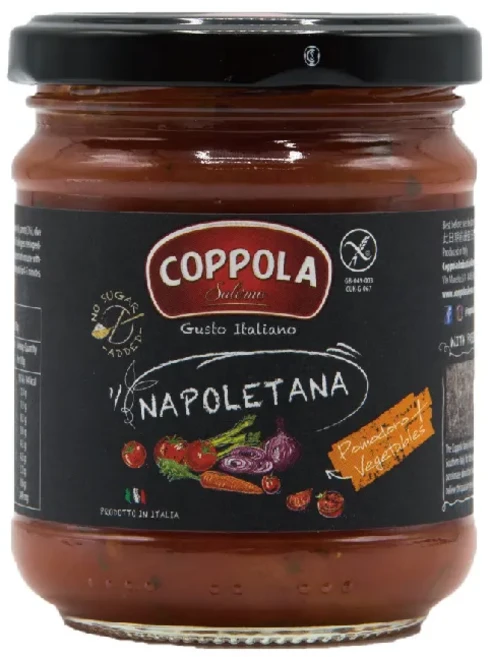 COPPOLA 柯波拉 無加糖蔬菜番茄麵醬, 180g, 1罐