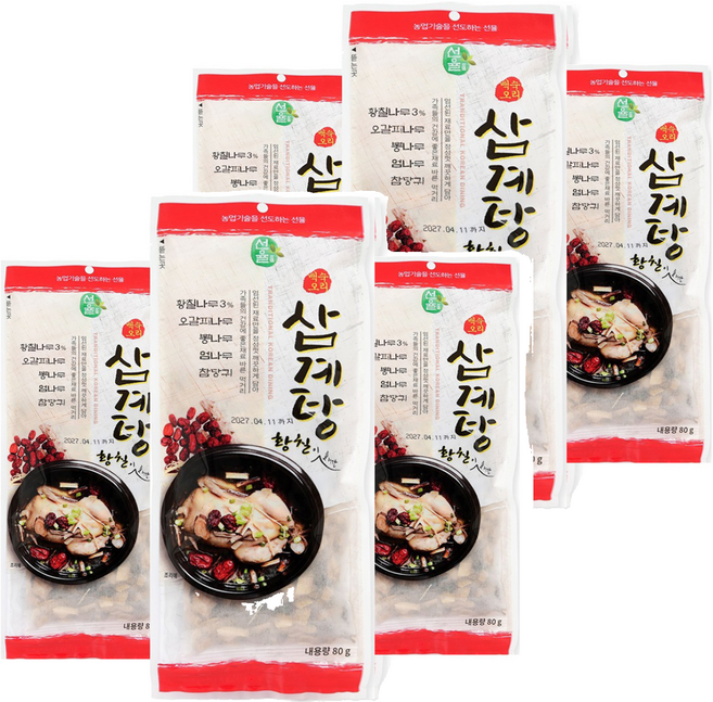 선율 황칠 삼계탕 백숙재료, 6개, 80g
