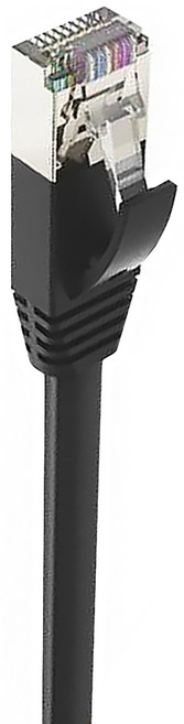 POLYWELL 寶利威爾 CAT6A 高速網路扁線 PW15-W48-D152, 1m, 黑色, 1條