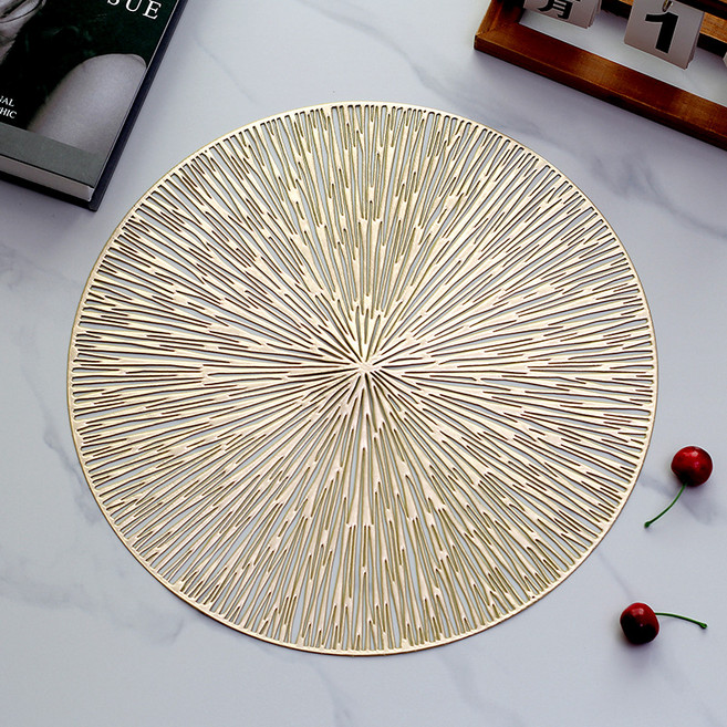 센스밀리 프리미엄 논슬립 식탁매트, 골드, 4개, 38cm