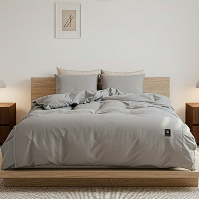 아토앤알로 쉐이프 항균 알러지케어 이불커버, 그레이