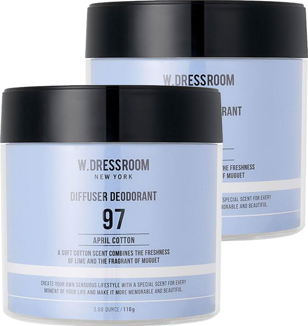 W.DRESSROOM 多麗絲 室內芳香劑, 110g, 2罐, No.97 April Cotton