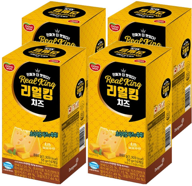 동원 리얼킹 치즈 소시지, 880g, 4개