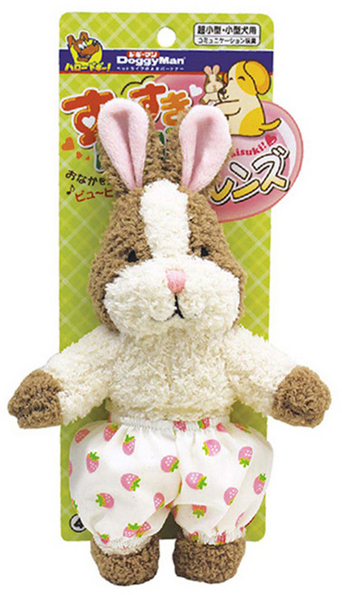 DoggyMan 多格漫 友達毛絨啾啾玩具 犬用, 小兔兔, 1個