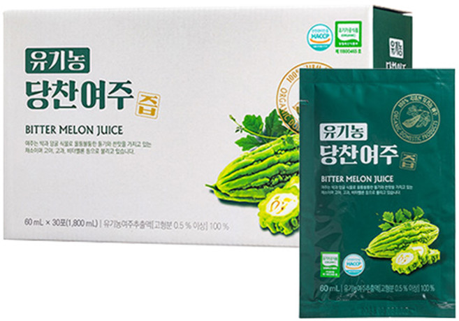 지비엠에스 국내산 유기농 당찬 여주즙, 1.8L, 1개