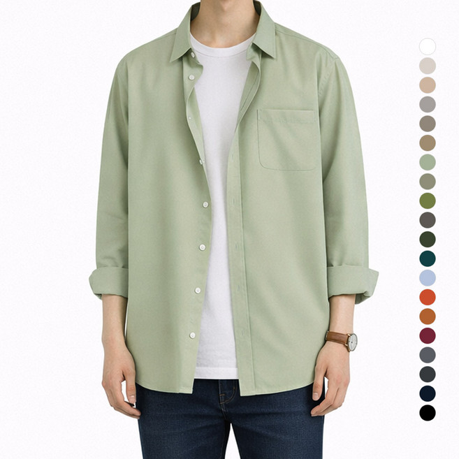 가이스토리 남성용 포켓 링클프리 셔츠