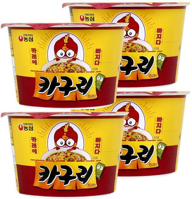 농심 카구리 큰사발면 103g, 4개