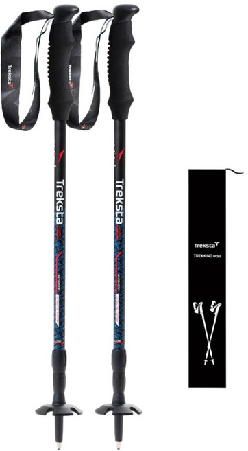 Treksta Eagle 3節登山杖 195g, 2個, 海軍藍