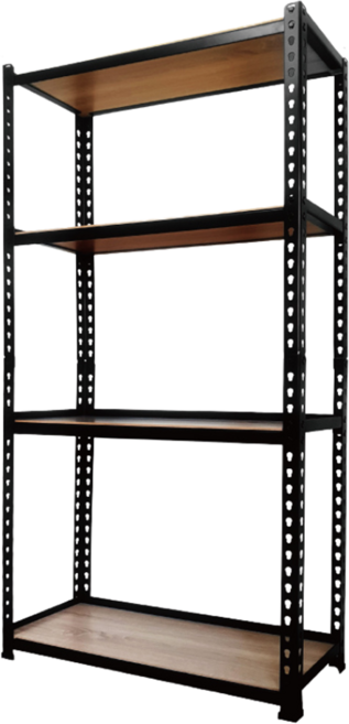 KI WISH 居家生活 角鋼架, 黑色, 4層