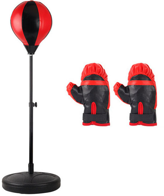 순잠 복싱 권투 연습 샌드백 + 펀치볼 글러브 세트, 혼합색상