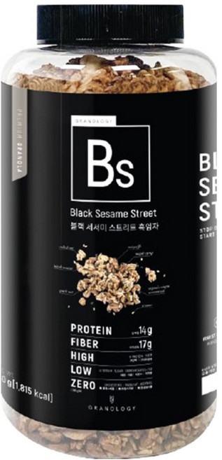 그라놀로지 블랙세서미 스트리트 흑임자 그래놀라 시리얼, 440g, 1개