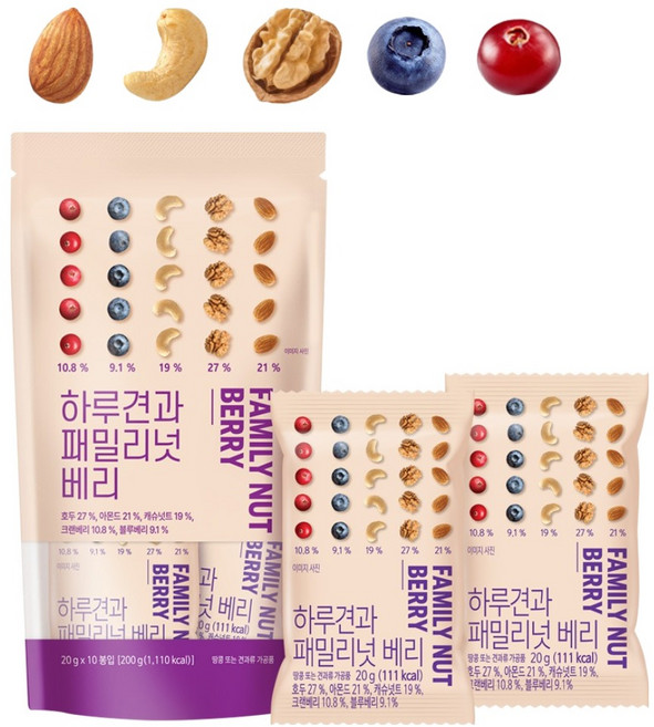 하루견과 패밀리넛 베리 10p, 200g, 1개