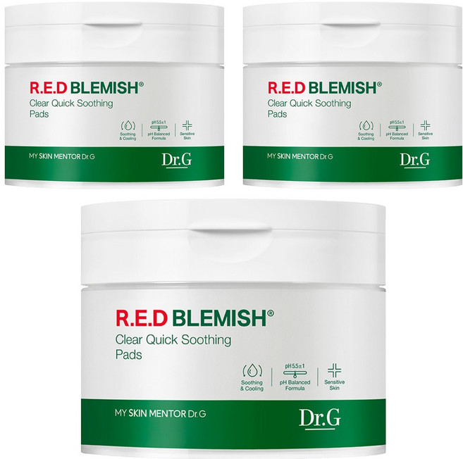 닥터지 레드 블레미쉬 클리어 퀵 수딩 팩 130ml, 70개입, 3개