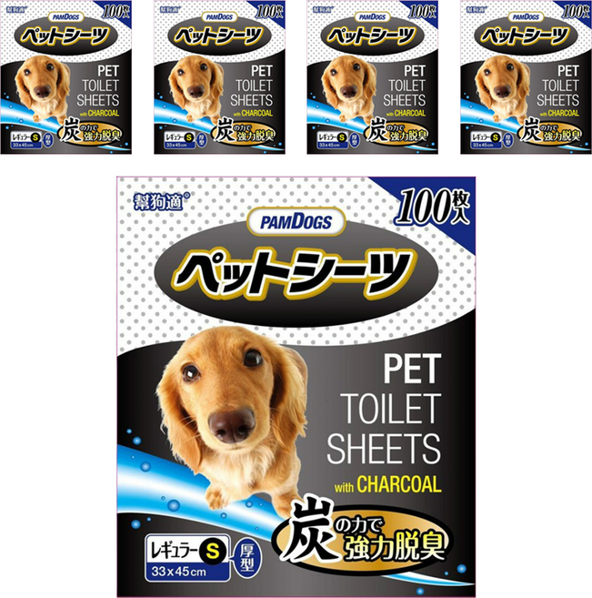 PAMDOGS 幫狗適 寵物竹炭尿布 厚型, 5包, 100片