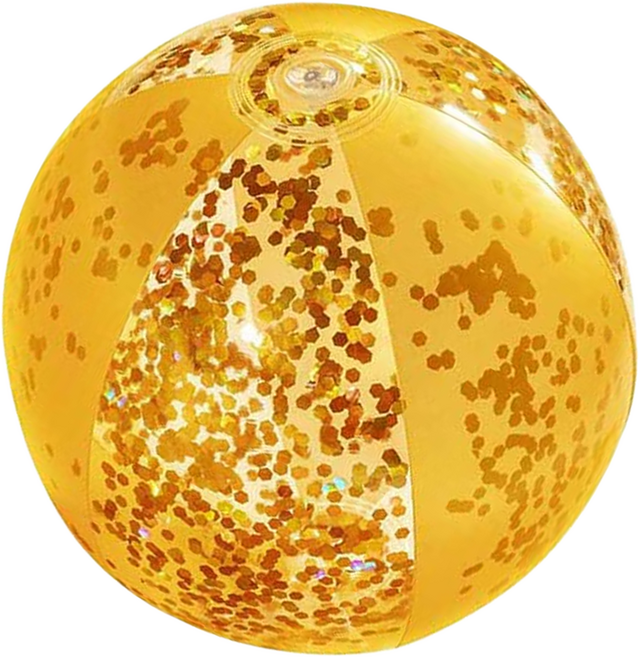 Bestway 亮片沙灘球, 41cm, 顏色隨機 金色, 1個