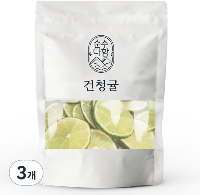 순수다함 건조 청귤 슬라이스 청귤차, 80g, 1개입, 3개