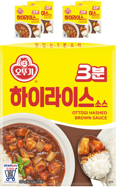 오뚜기3분 하이라이스 소스, 200g, 5개