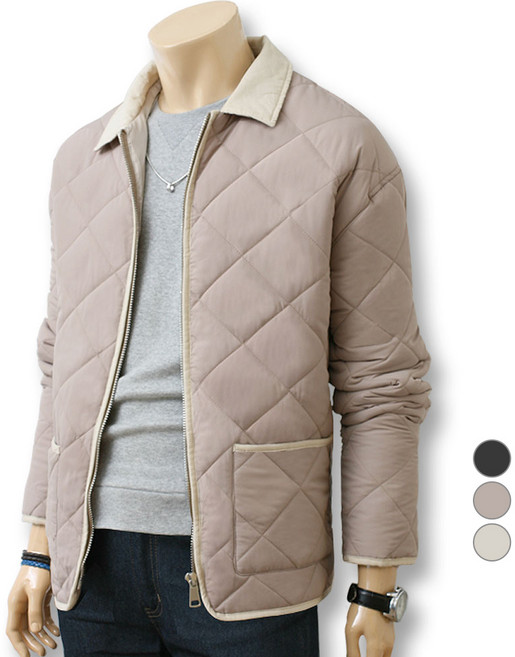 블루포스 남성용 알렛토 카라 퀄팅 패딩 점퍼