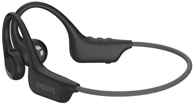 PHILIPS 飛利浦 氣傳導開放式運動耳掛藍牙耳機, TAA1708, 黑色