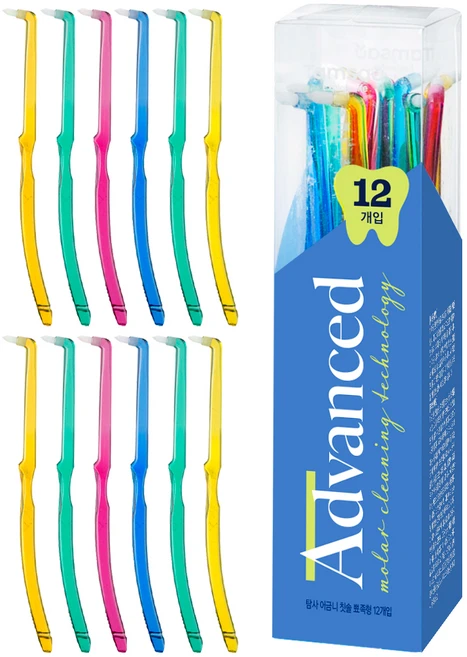 탐사 어금니 칫솔 뾰족형, 1개, 12개입 - 쿠팡