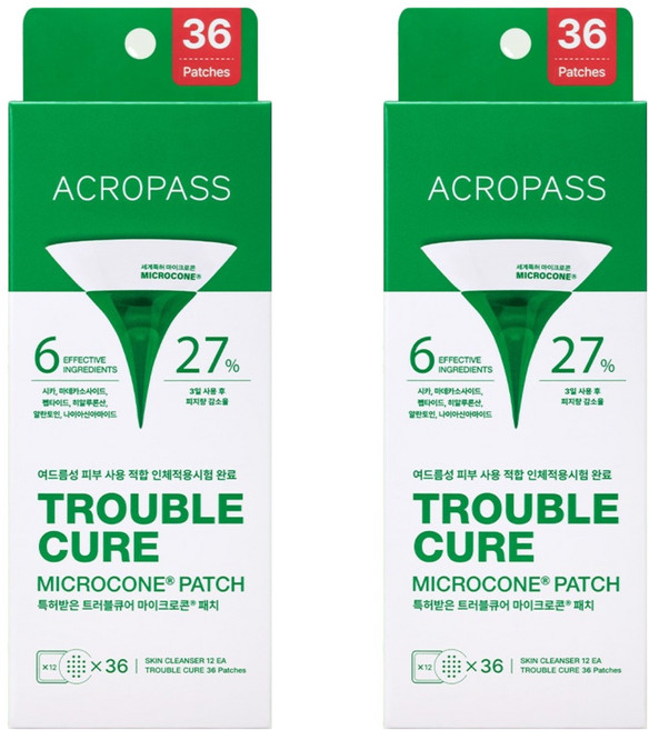 아크로패스 트러블큐어 대용량 메가팩, 36개입, 2개