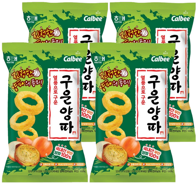 해태제과 구운양파, 60g, 4개