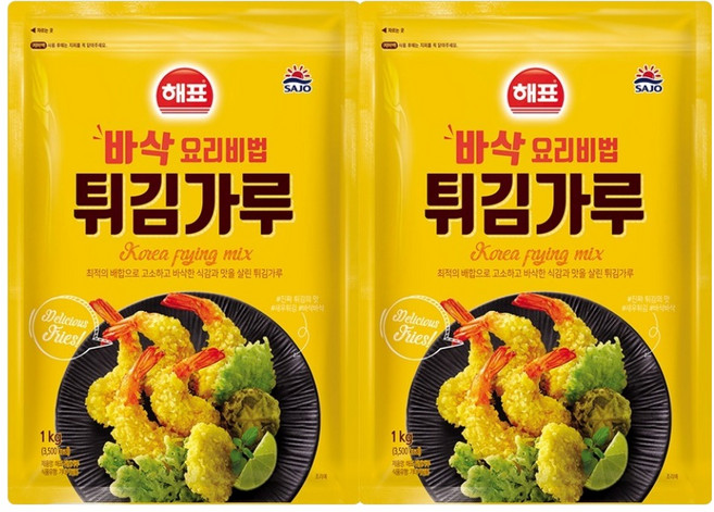 해표 튀김가루, 1kg, 2개