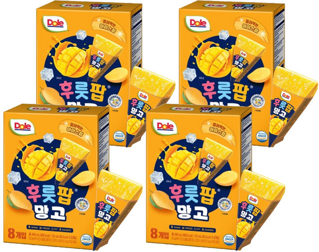 돌 후룻팝 망고, 62ml, 32개