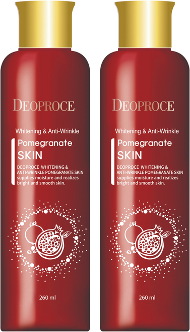 DEOPROCE 迪普詩 台灣公司貨 紅石榴嫩白保濕化妝水, 260ml, 2瓶