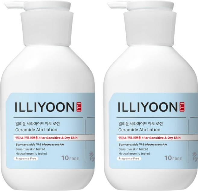 일리윤 세라마이드 아토 로션 무향, 350ml, 2개