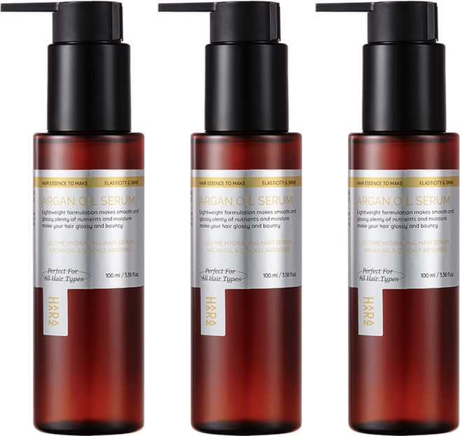 하라즈 아르간 오일 헤어 세럼, 100ml, 3개