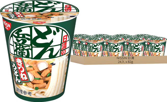 NISSIN 日清 咚兵衛 日式油豆腐杯裝烏龍麵 82g, 24入
