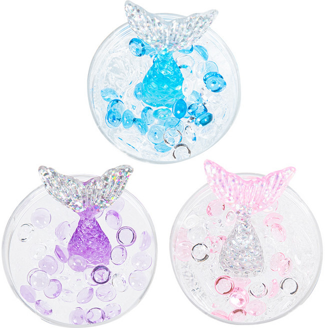 온비유 바닷속 인어공주 슬라임 3종, 핑크 + 퍼플 + 블루, 1세트