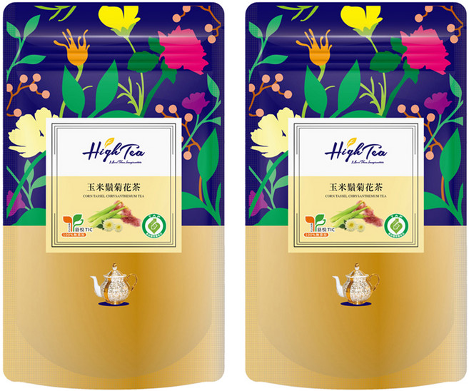 High Tea 伂橙 玉米鬚菊花茶, 3g, 12包, 2袋