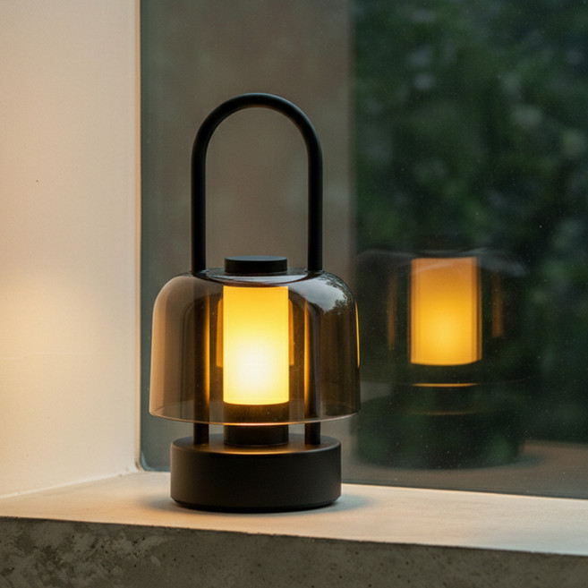 레토 테이블 조명 GLOWY-U 스탠드형, 블랙