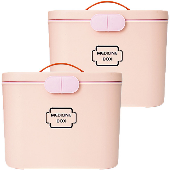 반창고닷컴 헬씨메디슨 구급함 핑크 A 9종 세트, 2세트